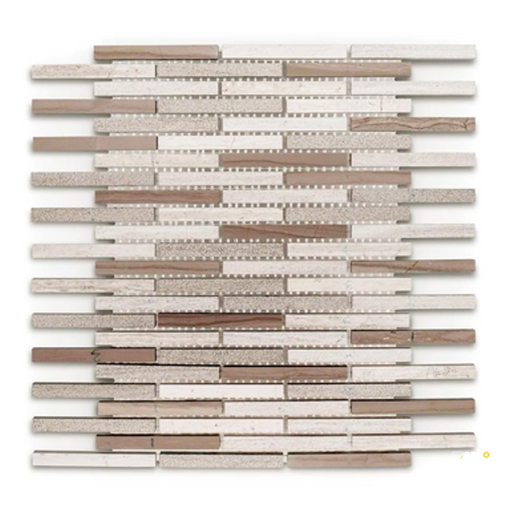 CHAPTER 3 - STREAM STONE LUSTROUS PATTERN A MOSAIC 10-3/4" X 11-7/8" - 3