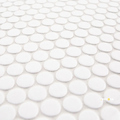 CHAPTER ES - ESSENTIALS PENNY ROUND WHITE GLOSS MOSAIC 3/4" - 3