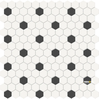 S-SERIES MATTE MESH HEXAGON MOSAIC GROUP 2 1" X 1" - 2