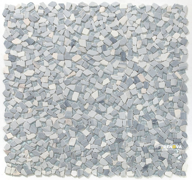 PEBBLE BLUE MOSAIC 12" X 12" - 2