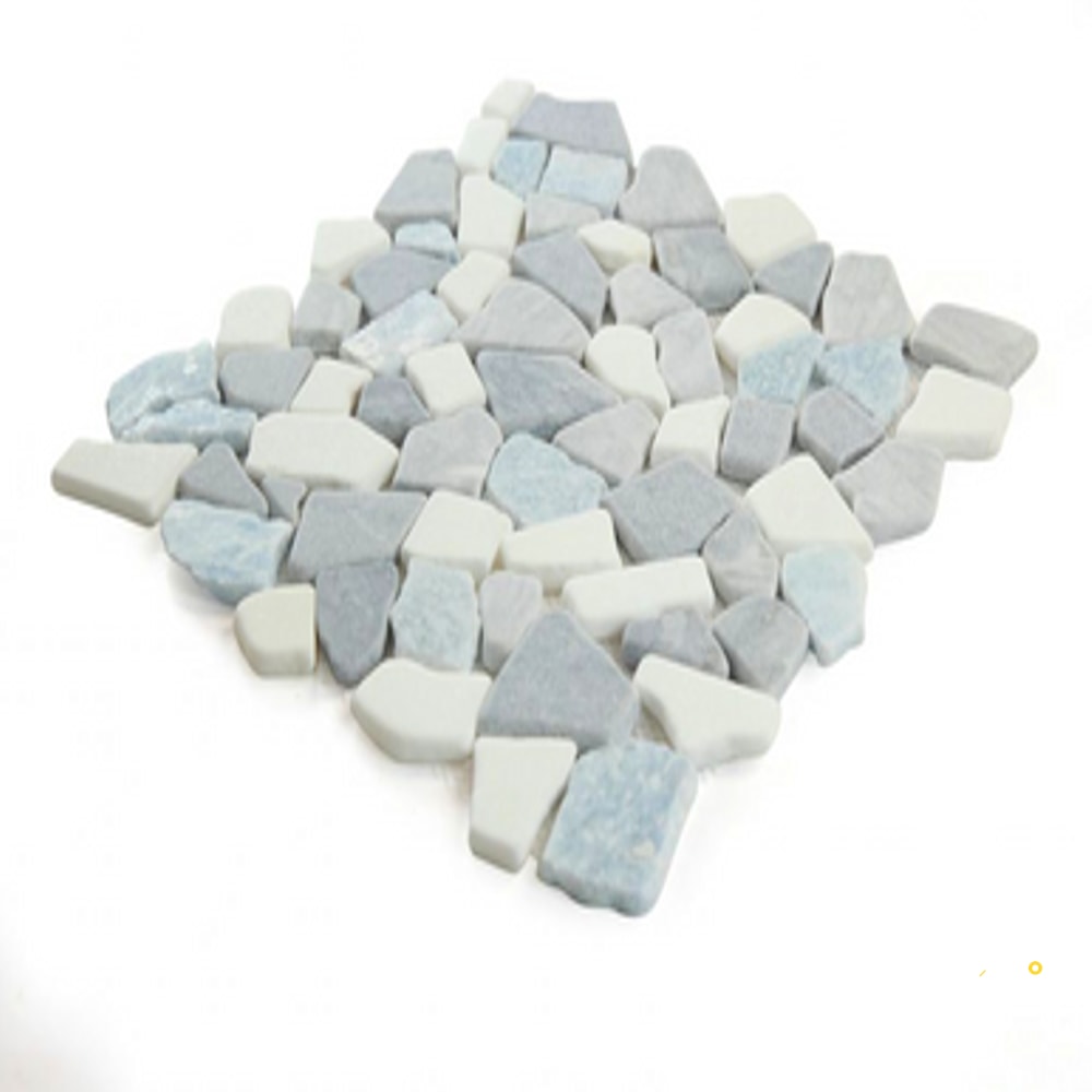 RIVER STONE BLUE OCEAN MOSAIC 12" X 12" - 4