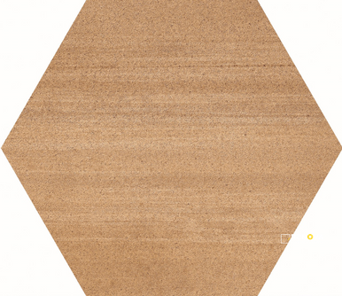 CROSSVILLE COTTO MODERNO NARANJA 8IN FLAT HEX FIELD UNPOLISHED