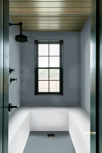 CIELO AZUL HEXAGON GLOSSY 6MM MOSAIC - 3