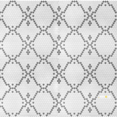 GEOMETRO 2.0 GLASS MATTE HEXAGON MOSAIC 13" X 13" - 2