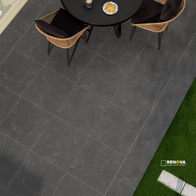 ARTERRA PAVER VULKON NERO 24X24X2CM ( 8 SF PER BOX ) - 4