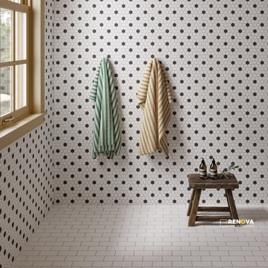 LE CAFE MATTE MOSAIC DECO DESIGN 3 - 1" X 1" - 2