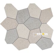 CROSSVILLE CIVILIZATION LIGHT BLEND POLYGON MOSAIC UNPOLISHED 1.07 SF/SHT