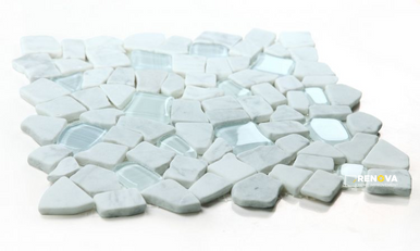 PEBBLE CARRARA MOSAIC 12" X 12" - 4