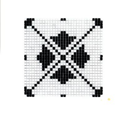 CHAPTER 18 - ROTUNDA NERO MARQUINA MONTPELIER MOSAIC  ON 12-5/8" X 12-5/8" - 5