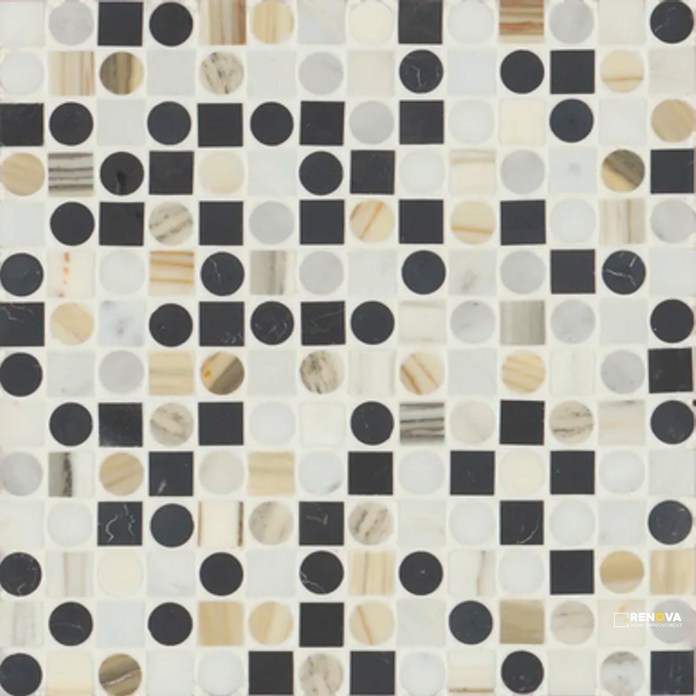 MODNI MONROE BLEND MOSIAC HONED 12" X 12" - 3