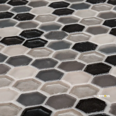 CHAPTER 1 - SUITE GLASS HEX MOSAIC 5/8" ON 11" X 11" SHEET - FLOJEF108 - 7