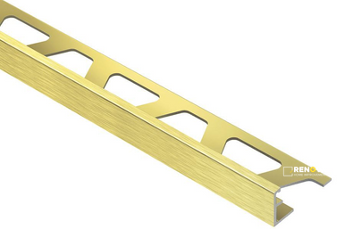 KERDI SCHLUTER SCHIENE A100AMGB BRUSHED BRASS "L" SHAPED EDGE TRIM 3/8" - ARIA100AMGB