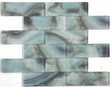 ART ONYX OCEAN MOSAIC 11.75" X 11.75"