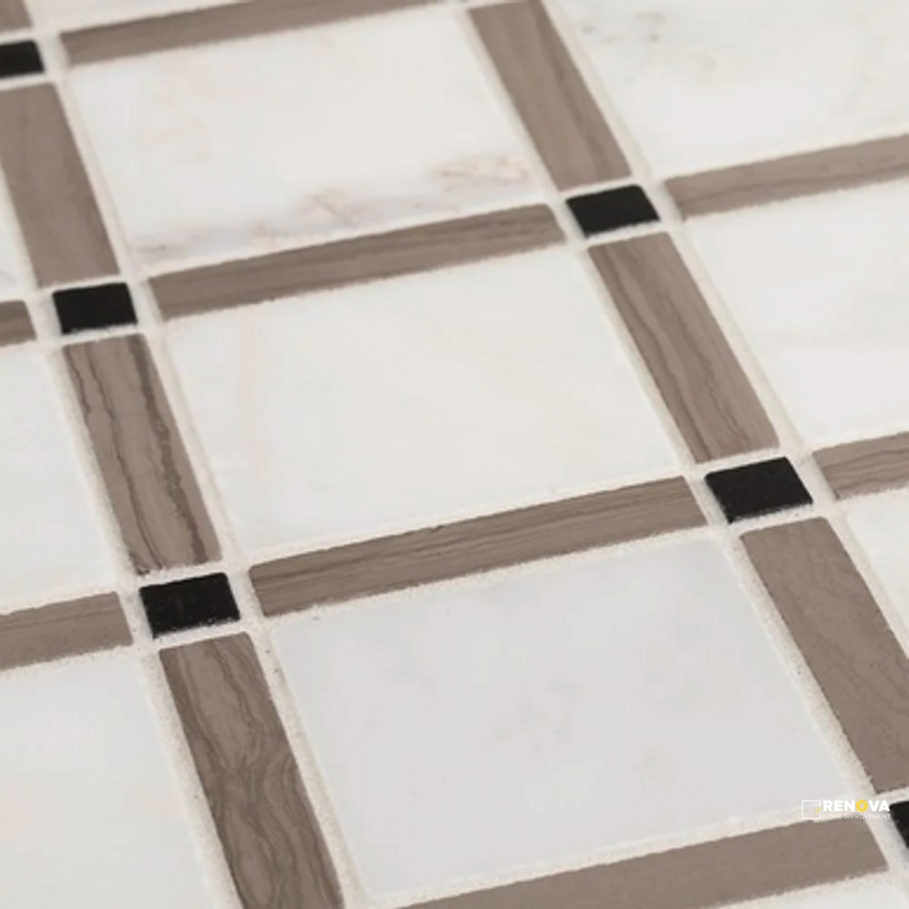 CHAPTER 3 - STREAM STONE SLEEK PATTERN B MOSAIC 12" X 12" - 2