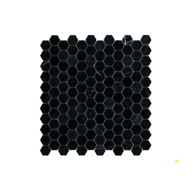 CHAPTER 18 - ROTUNDA NERO MARQUINA 1" HEXAGON MOSAIC ON 10-3/4" X 11-3/8" - FLOJEF515 - 5