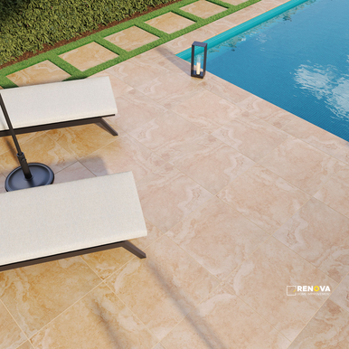 ARTERRA PAVER TIERRA BEIGE 24X24X2CM ( 8 SF PER BOX ) - 2
