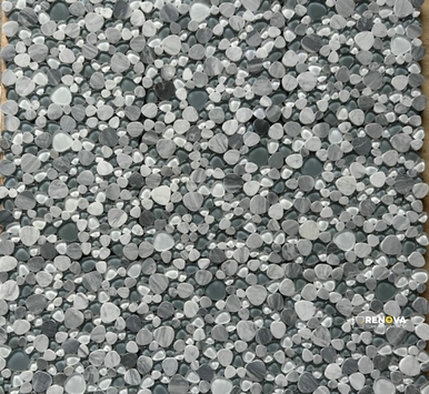 PEACH GREY MOSAIC 12" X 12" - 2