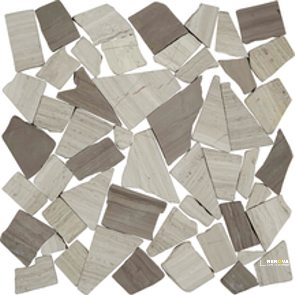PIETRA ART PEBBLES RUSTIC BIRCH FLAT 12" X 12"