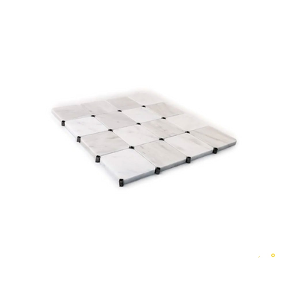 CHAPTER 15 - STATUARIO OCTAGON BLACK DOT MOSAIC 11-1/4" X 11-1/4" - 5