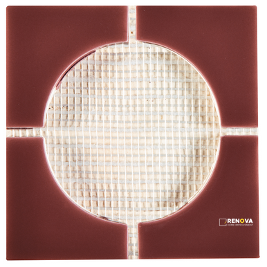CROSSVILLE CURSIVE OXBLOOD 6X6 4 CORNER MOSAIC GLOSS