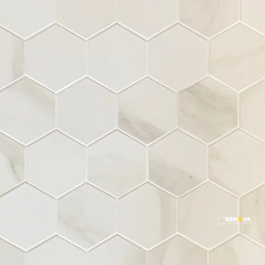 MARMO REALE MATTE HEXAGON MOSAIC 3" - 2