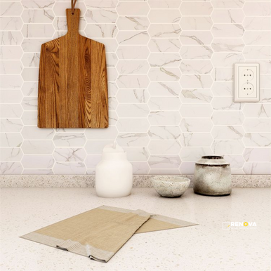 PICKET STATUARIO MATTE MOSAIC 10.25" X 13.5" - 3