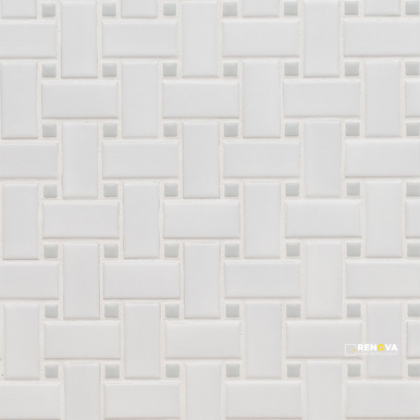 WHITE AND GRAY MATTE BASKETWEAVE 6MM ( 14.4 SF PER BOX )