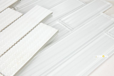 CASALE SILVER WHITE MULTI SIZE MOSAIC 11.75" X 11.75" - 3