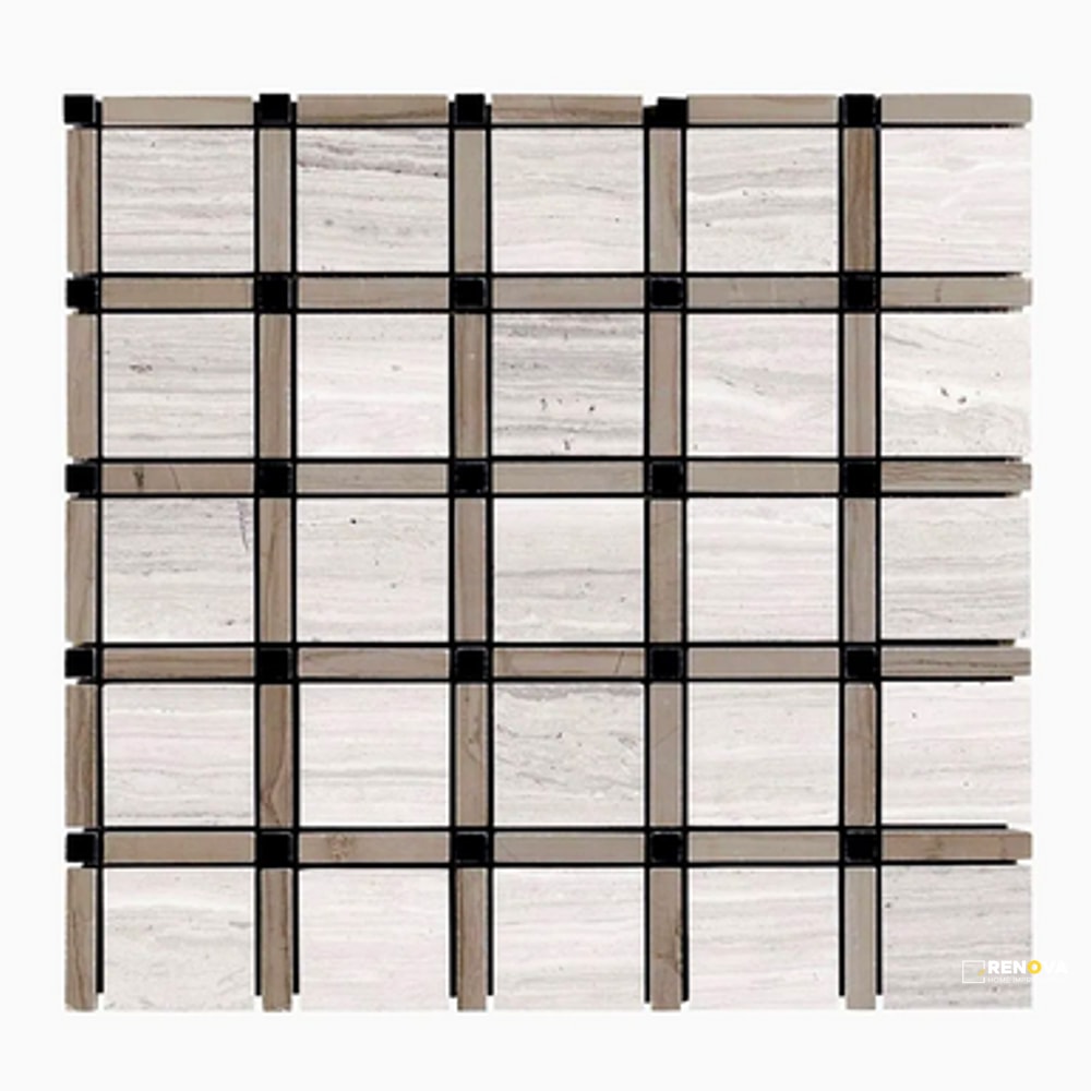 CHAPTER 3 - STREAM STONE SLEEK PATTERN C MOSAIC 12" X 12" - 2