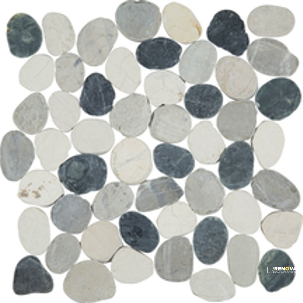 PIETRA ART PEBBLES SILVER QUARTZ FLAT 12" X 12" - 3