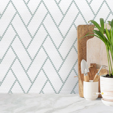GEOMETRO 2.0 GLASS MATTE HEXAGON MOSAIC 15" X 11"