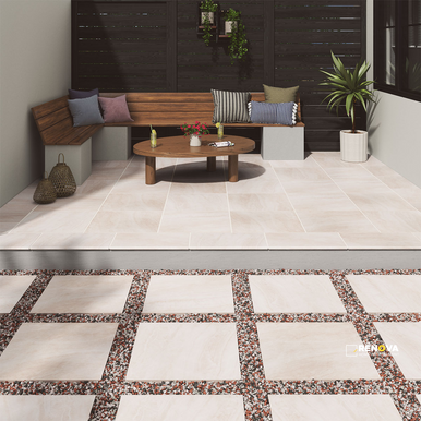 ARTERRA PAVER PRAIA CREMA 24X24X2CM ( 8 SF PER BOX ) - 4