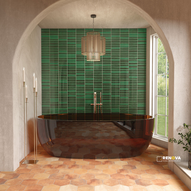 COTTO REVIAL GLOSSY STACKED MOSAIC 1X6 - 12X12 - 2