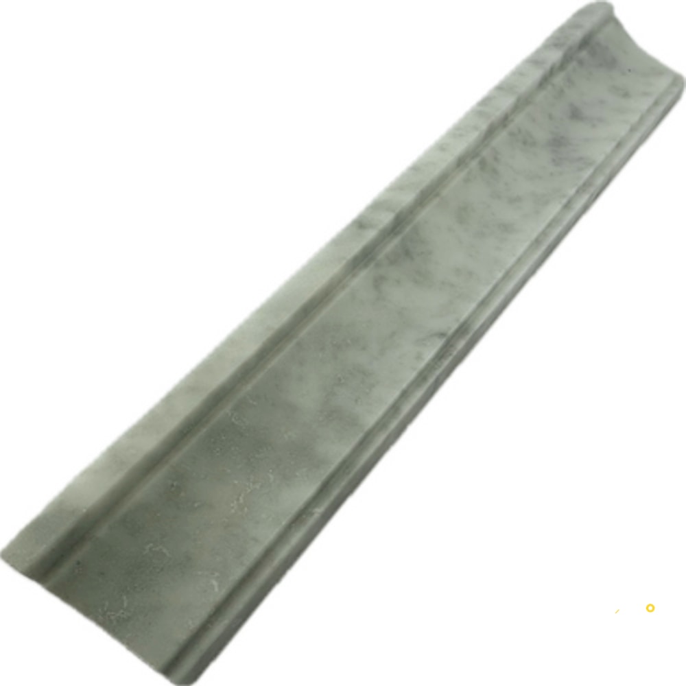 BIANCO CARRARA HONED DECO CHAIR RAIL 2" X 12"