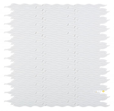 WATER WHITE GLASS MOSAIC 11.5" X 12.5" - 4