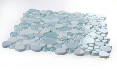 PEACH CRYSTAL OCEAN MOSAIC 12" X 12" - 4