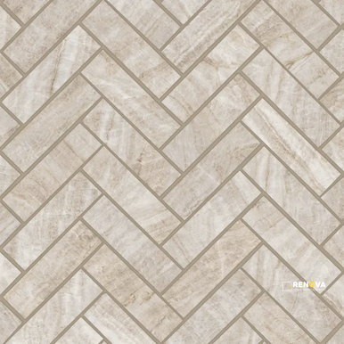 MAGNIFICA ERA LUXURY SATIN HERRINGBONE MOSAIC 1" X 4" - 3