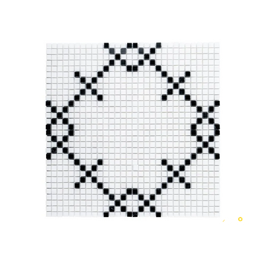 CHAPTER 18 - ROTUNDA NERO MARQUINA AUGUSTA MOSAIC ON 12-5/8" X 12-5/8" - 2