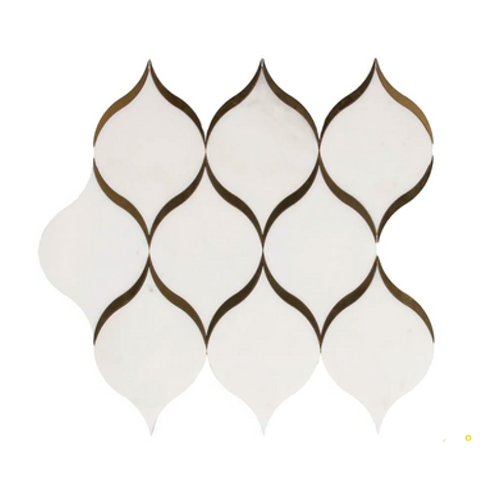 CHAPTER SPEC09 - ELOQUENT THASSOS POLISHED MOSAIC 10-1/2" X 11-3/4" - 2