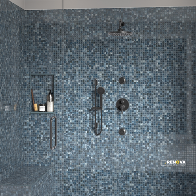WATERLACE GLOSSY 1X1 MOSAIC 12X18 - 3