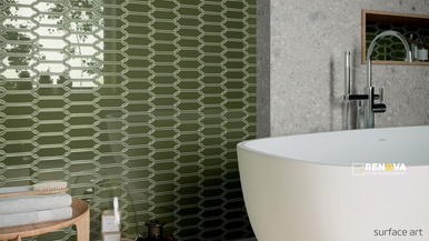 BAROQUE GLOSSY WALL ELONGATED ARABESQUE 2X6 - 3