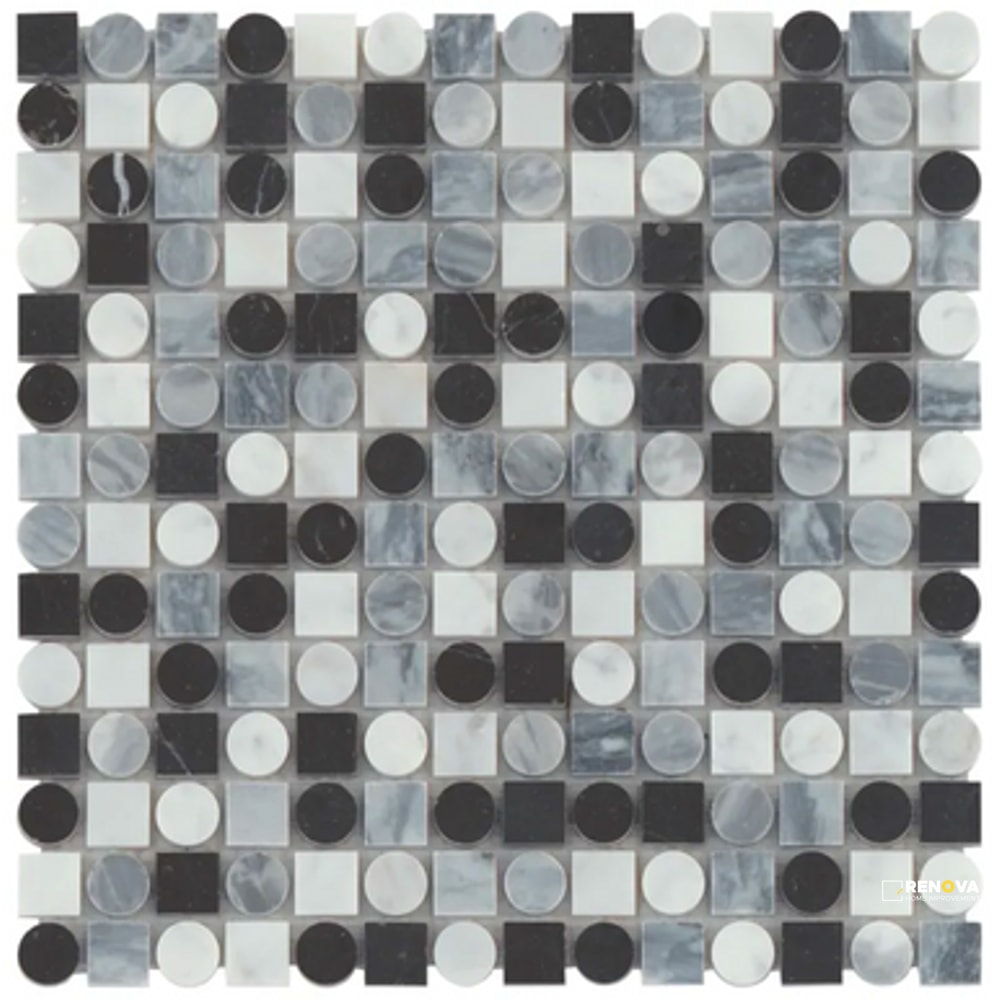 MODNI MONROE BLEND MOSIAC HONED 12" X 12" - 2