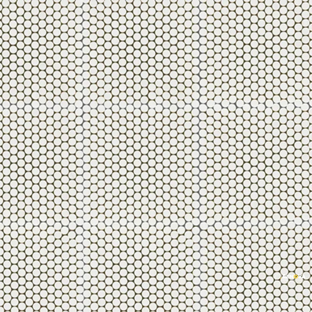 DOLOMITE WHITE PENNY ROUND MOSAIC 3/4" - 2
