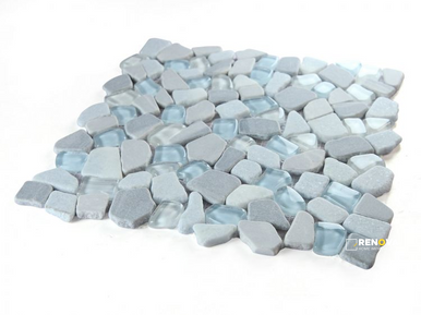 PEBBLE DEEP OCEAN MOSAIC 12" X 12" - 3
