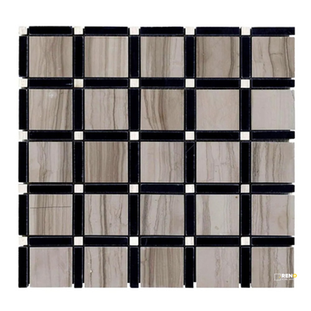 CHAPTER 3 - STREAM STONE SLEEK PATTERN A MOSAIC 12" X 12" - 3