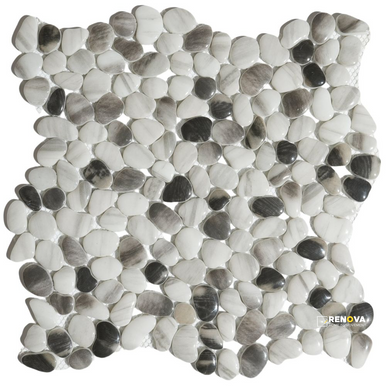 ART PEBBLE GREY MOSAIC 12" X 12"