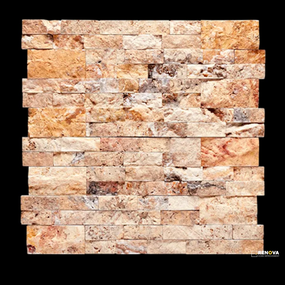 SCABOS SPLIT FACE 3D STACKED STONE 5-7/8" X 24" - 2