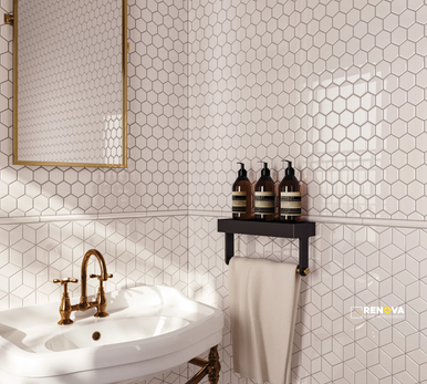 LE CAFE GLOSS HEXAGON MOSAIC 2" X 2" - 3