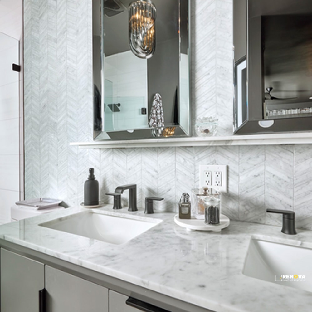 VENATINO POLISHED CHEVRON PATTERN MOSAIC - 3