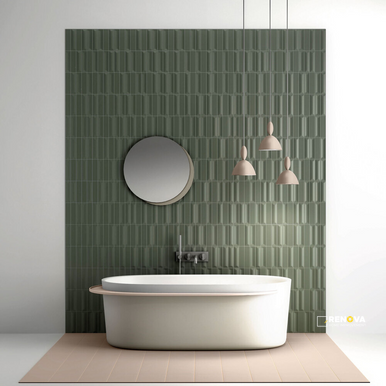 FLAUTI SATIN MOSAIC 2" X 8" ON 12" X 16" MESH - STATIL1373